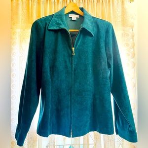 Dress Barn Green Zipper Jacket